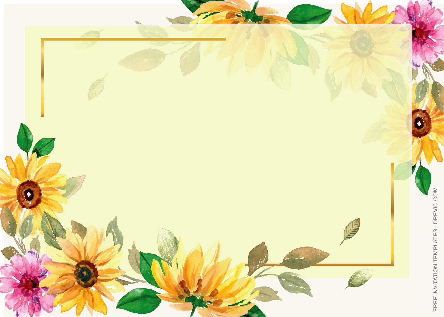 7+ Sunny Sunflowers Floral Invitation Templates