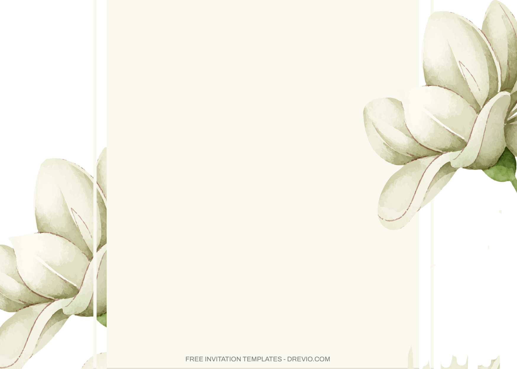 7+ Beautiful White Watercolor Floral Invitation Template