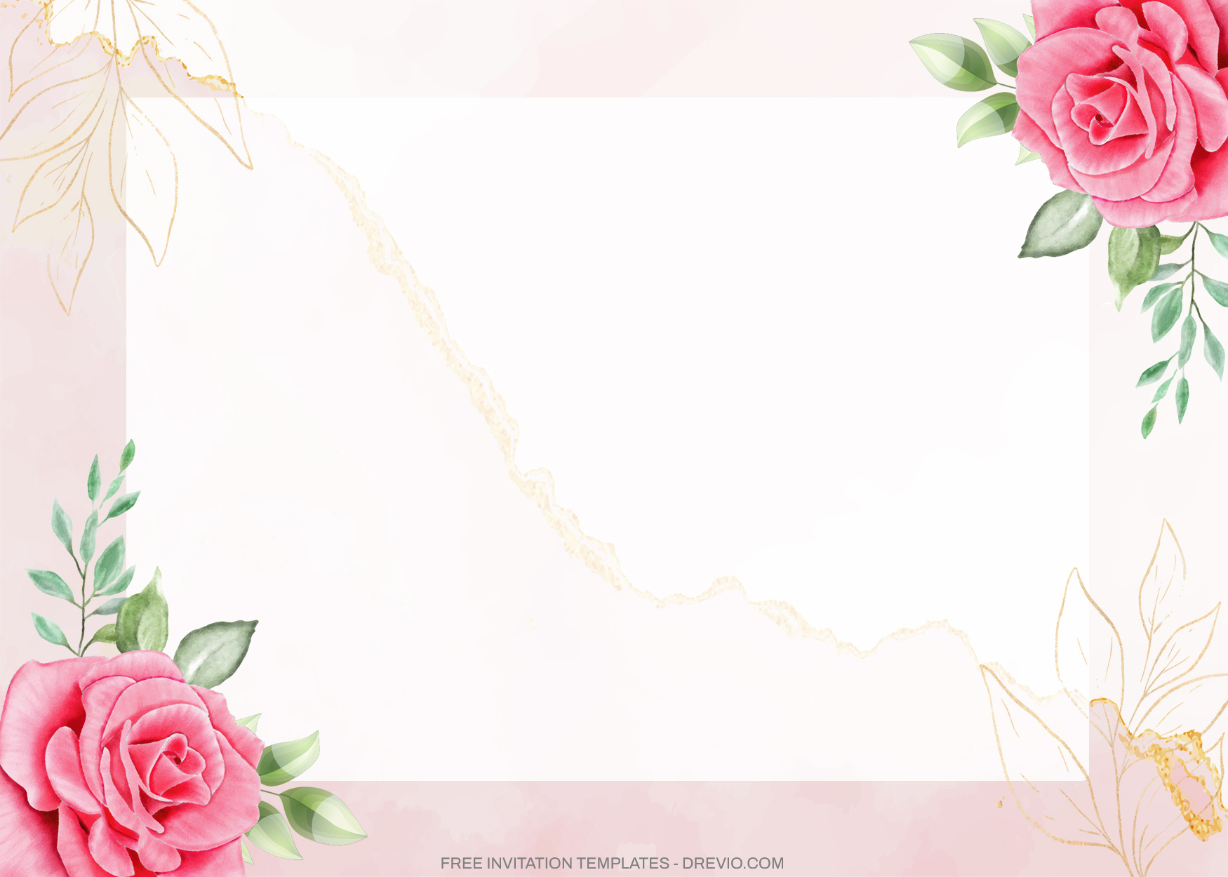 9+ Pinkish Delight Roses Floral Invitation Template