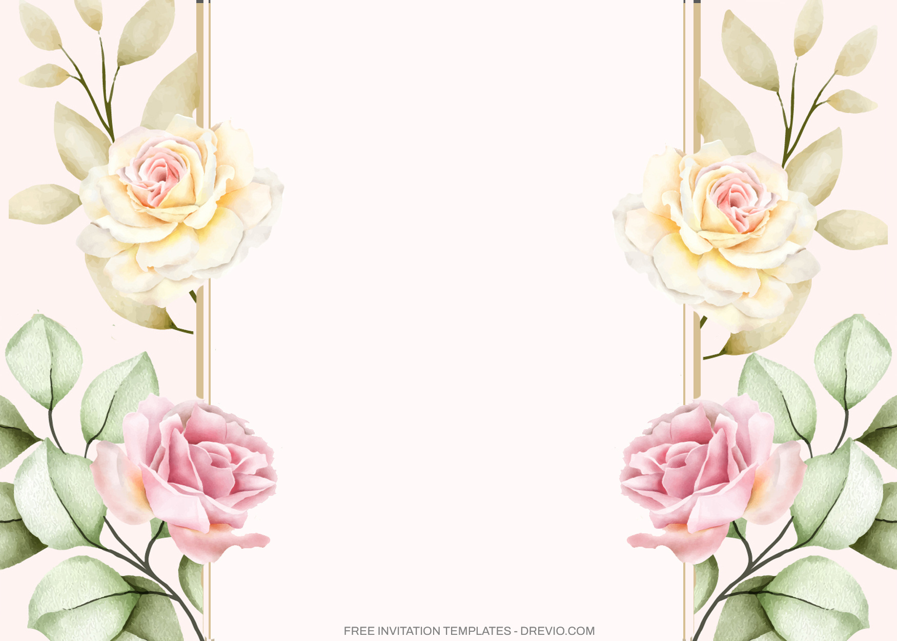 8+ Beautiful Watercolor Roses Floral Invitation Template