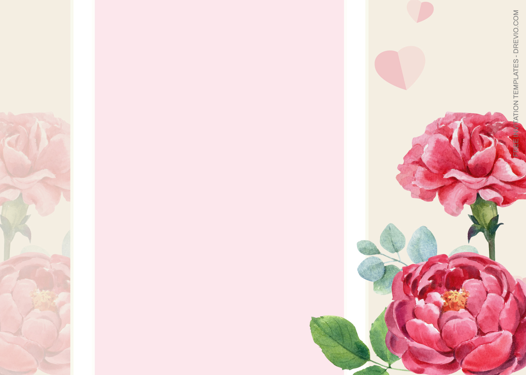 7+ Pretty Watercolor Peony Floral Invitation Templates