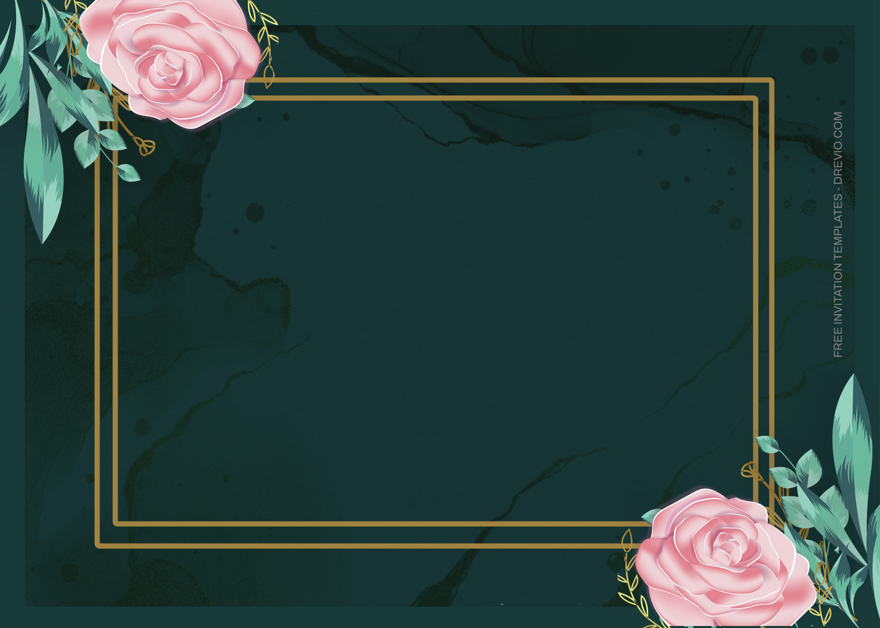 7+ Greenland With Roses Floral Invitation Templates