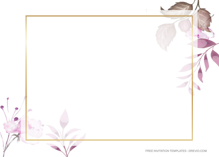 11+ Purplish Watercolor Floral Invitation Template | Download Hundreds ...