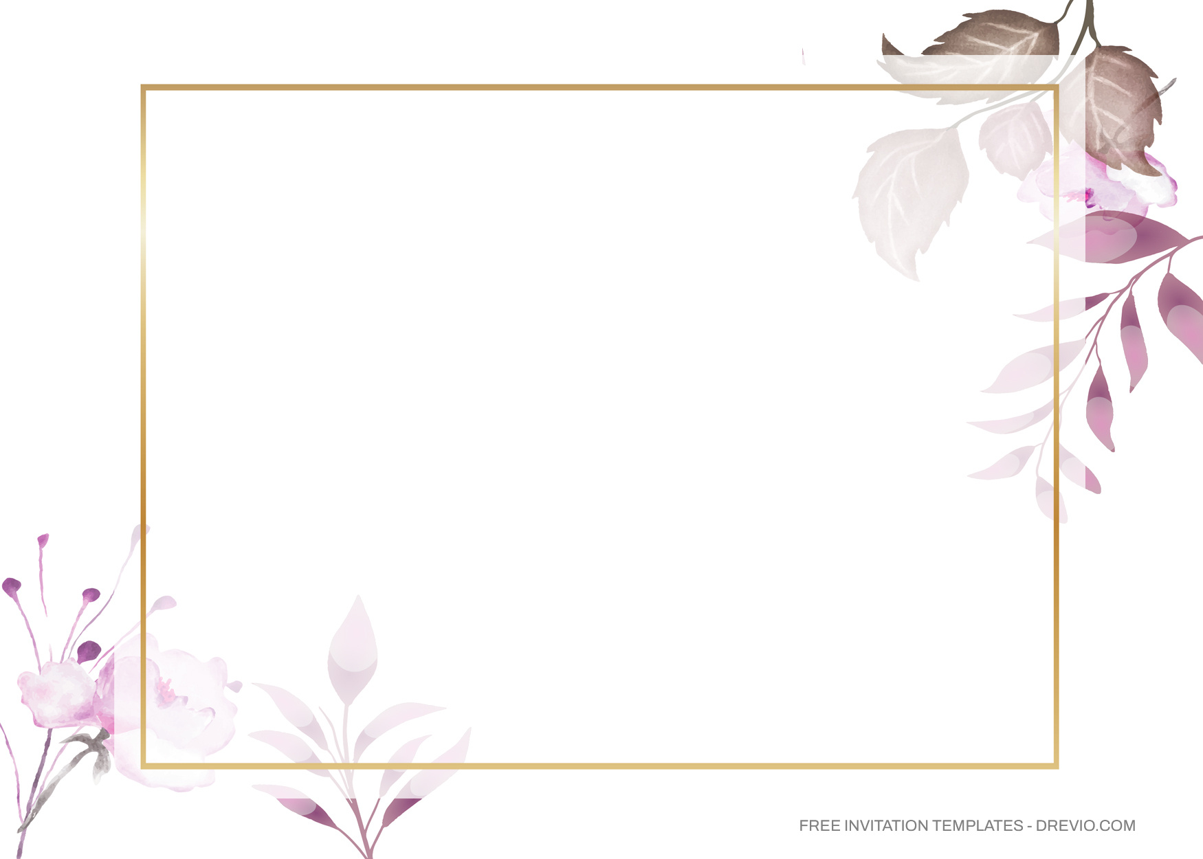 11+ Purplish Watercolor Floral Invitation Template