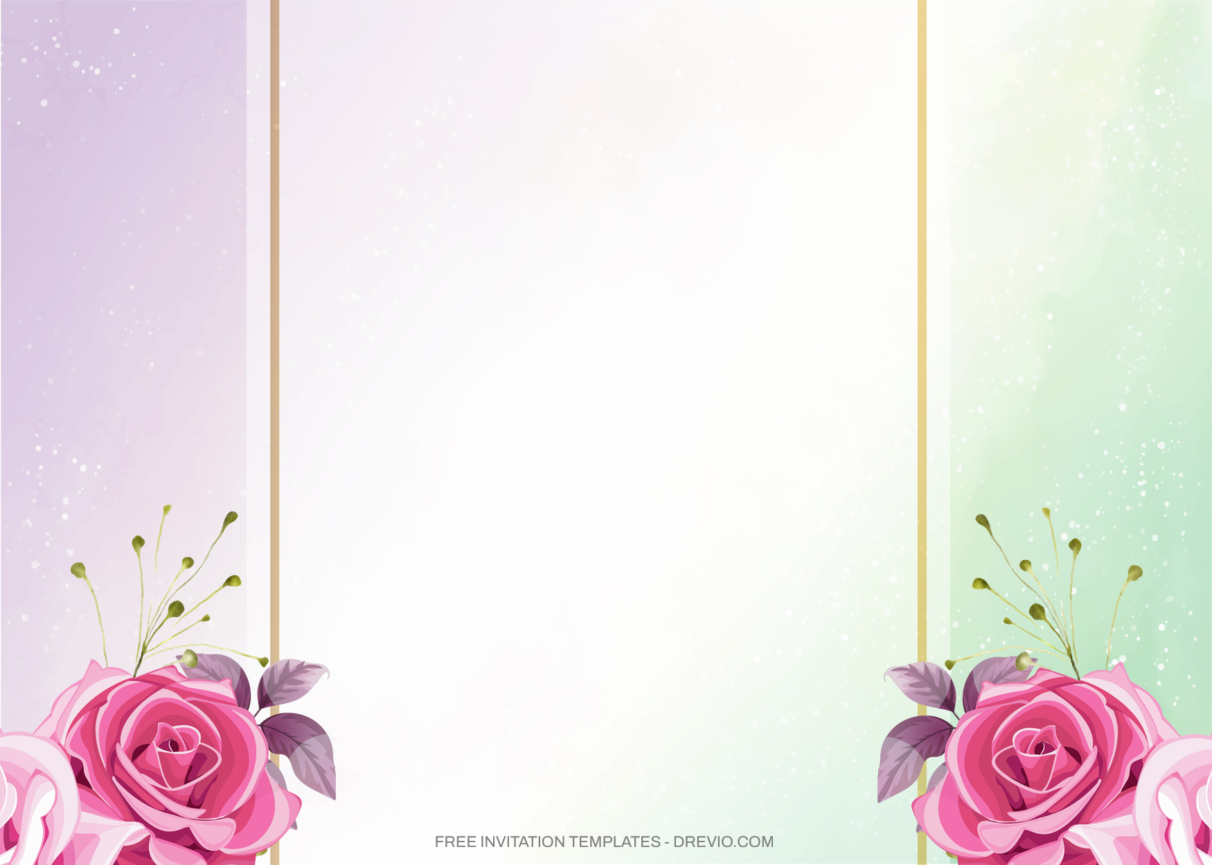 11+ Beautiful Watercolor Roses Floral Invitation Template