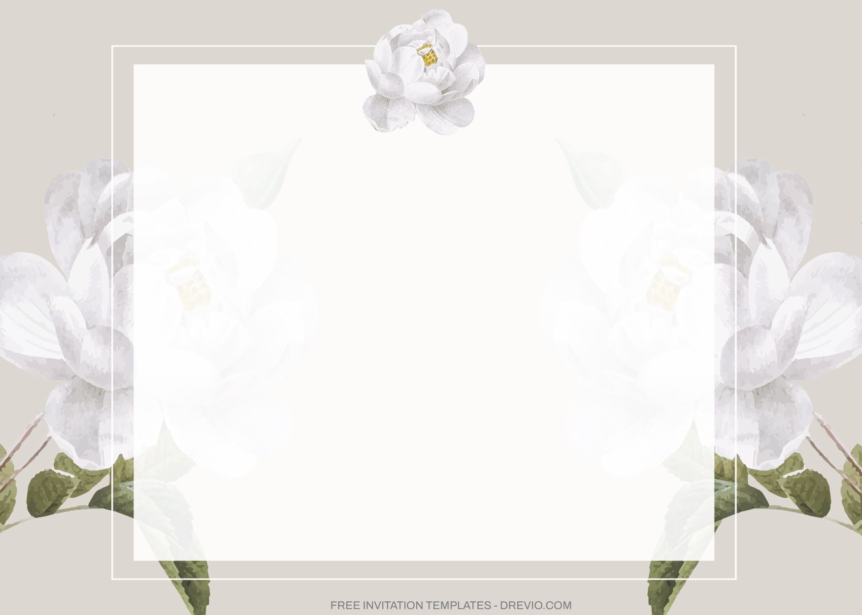 8+ White Watercolor Peonies Floral Invitation Template