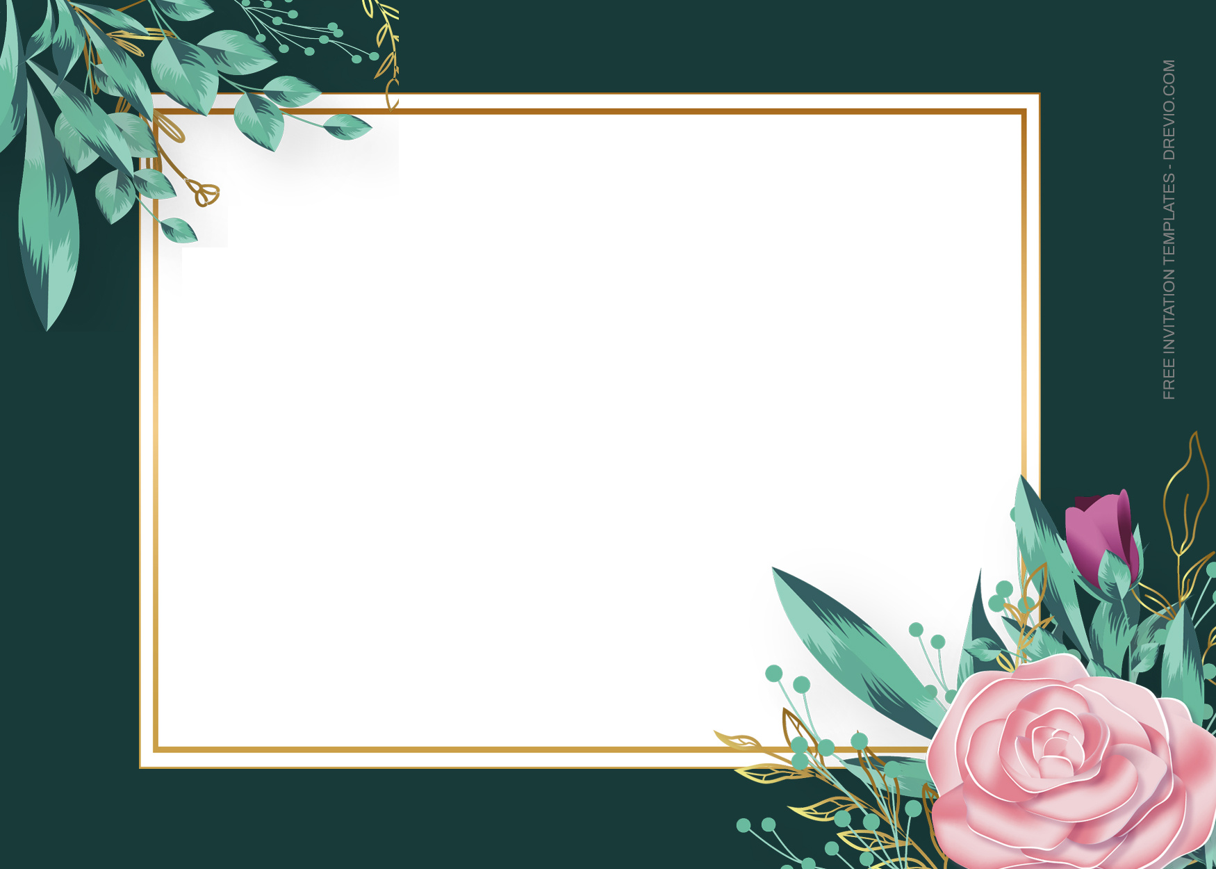 7+ Greenland With Roses Floral Invitation Templates