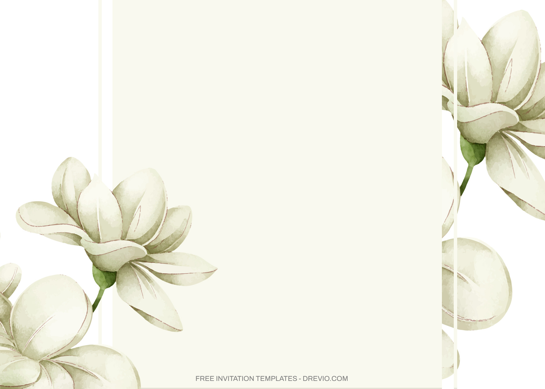 7+ Beautiful White Watercolor Floral Invitation Template