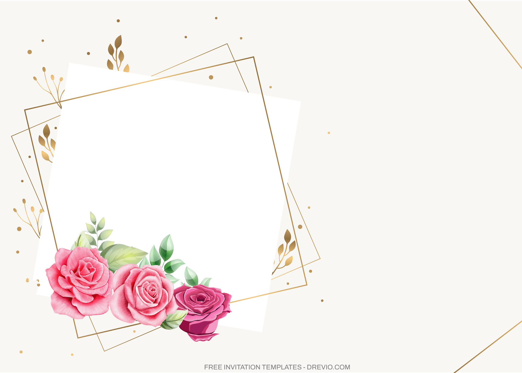8+ Watercolor Roses With Photo Frame Invitation Template