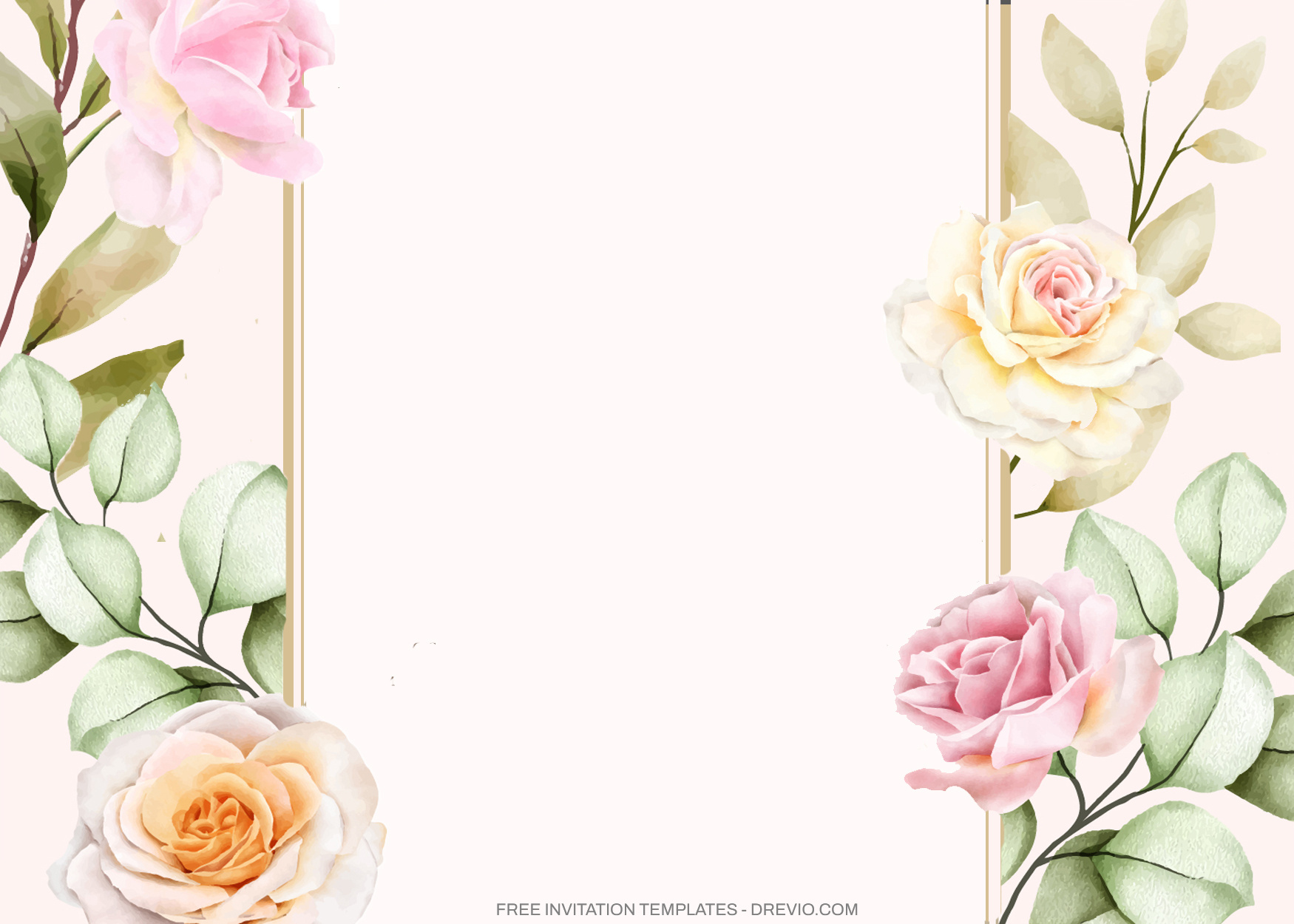 8+ Beautiful Watercolor Roses Floral Invitation Template