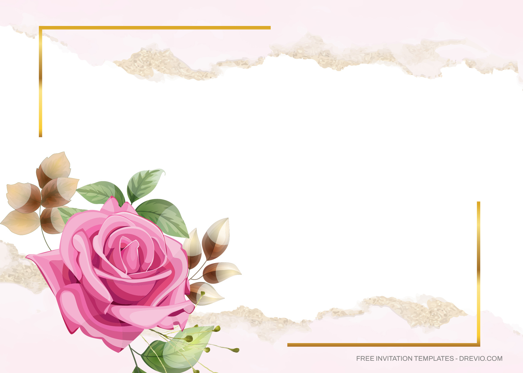 10+ Brownish Delight Roses Floral Invitation Template