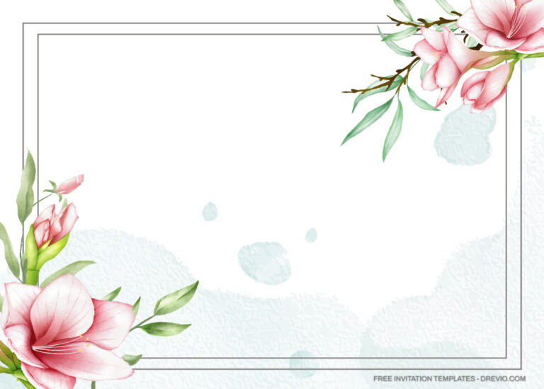 13+ Tropical Splash Pink Floral Invitation Templates | Download ...