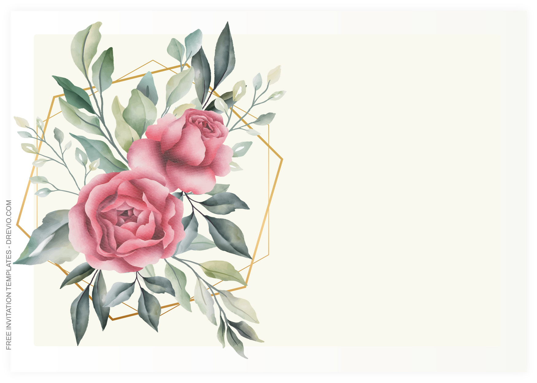 8+ Square Watercolor Roses Floral Invitation Templates
