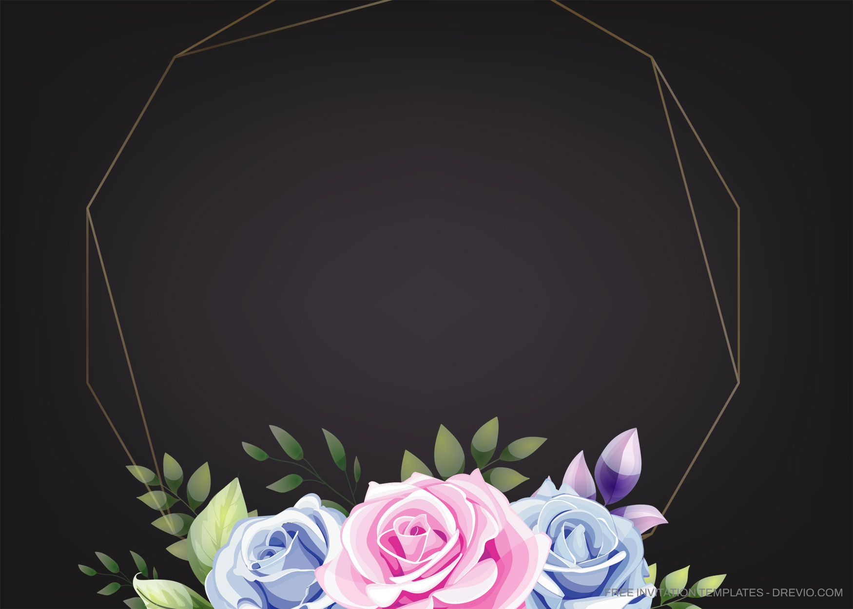 9+ Black Lagoon Roses Floral Invitation Templates