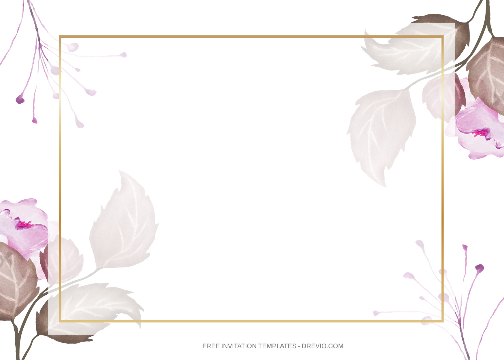 11+ Purplish Watercolor Floral Invitation Template