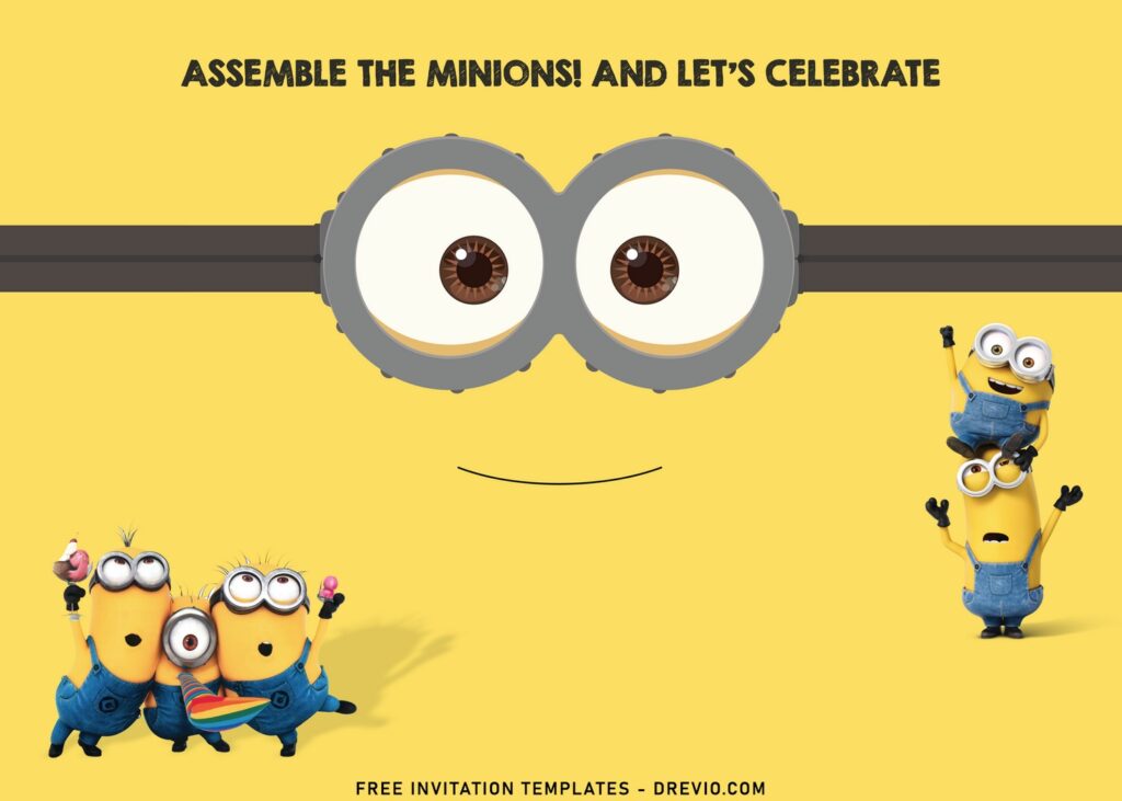 10+ Cute And Fun Minions Birthday Invitation Templates With Gru And Agnes and has landscape orientation