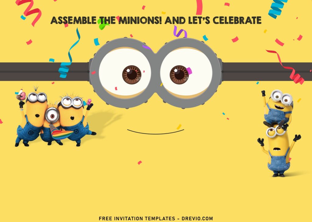 10+ Cute And Fun Minions Birthday Invitation Templates With Gru And Agnes and has Stuart the Minions