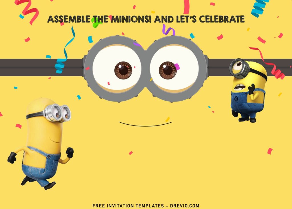 10+ Cute And Fun Minions Birthday Invitation Templates With Gru And Agnes and has kevin the minions