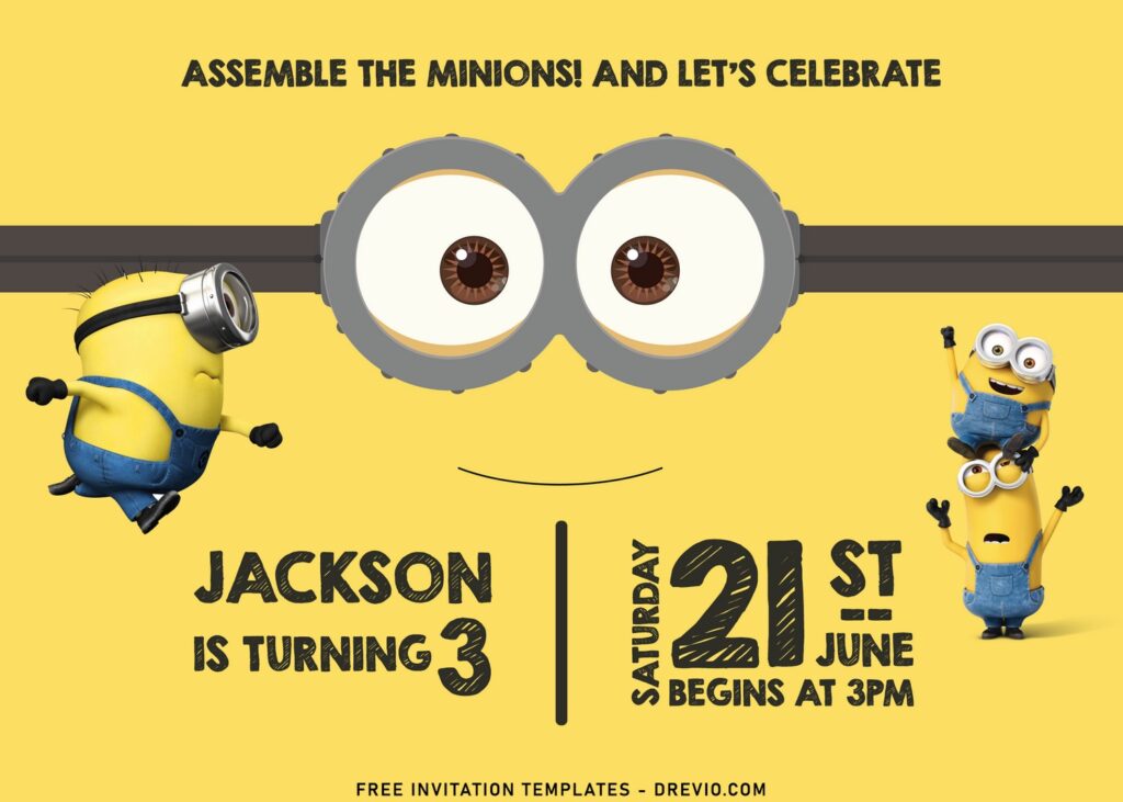10+ Cute And Fun Minions Birthday Invitation Templates With Gru And Agnes