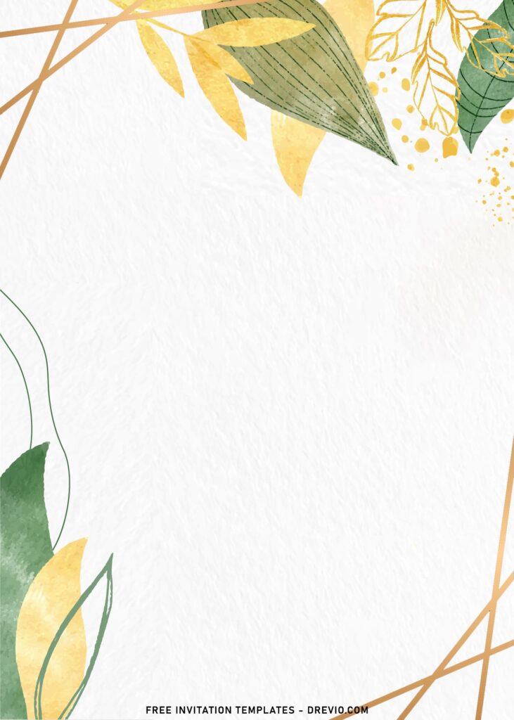 10+ Luxury Greenery Gold Birthday Invitation Templates with watercolor eucalyptus