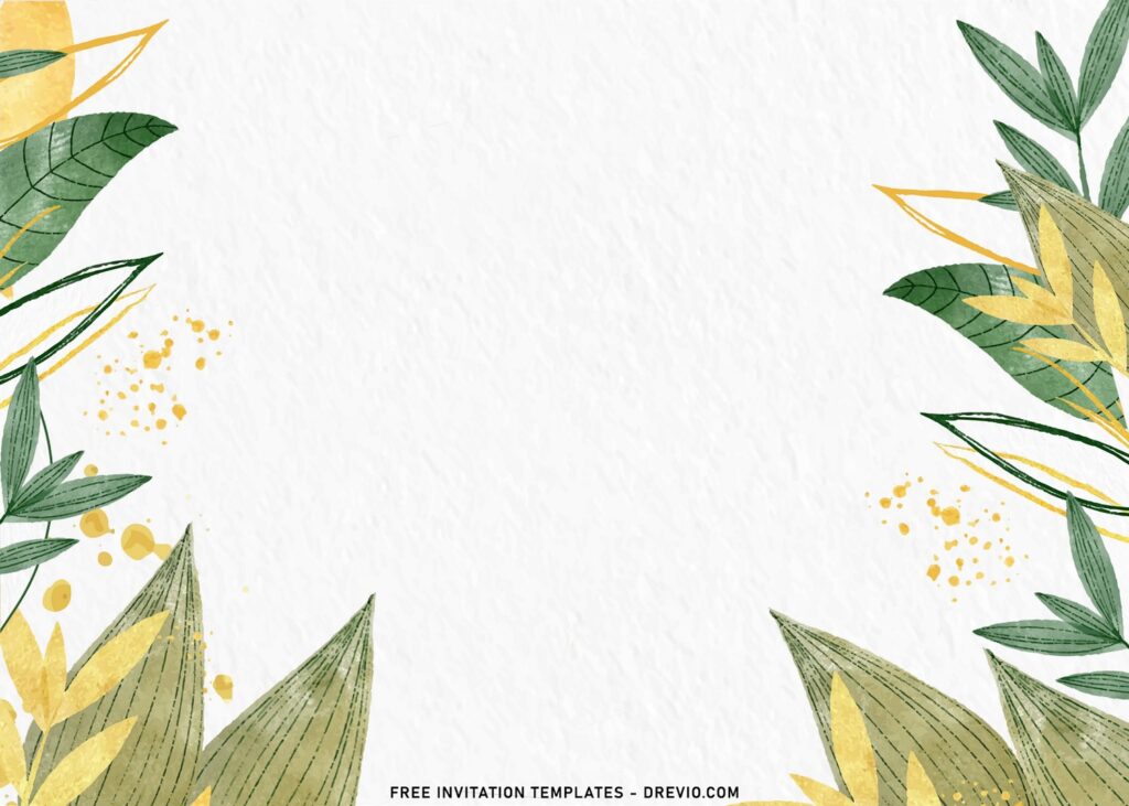 10+ Luxury Greenery Gold Birthday Invitation Templates with luxury gold leaf