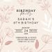 11+ Opulent Flower Pattern Minimalist Birthday Invitation Templates