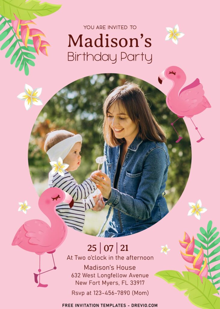 11+ Delicate Pink Flamingo Birthday Invitation Templates