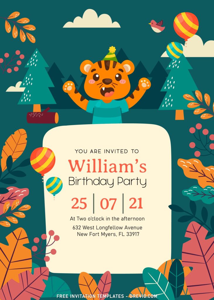 11+ Cute Safari Animals Invitation Templates For Fun Birthday Zoo Trip
