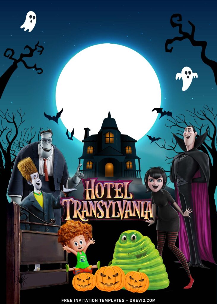 10+ Hotel Transylvania Birthday Invitation Templates with Spooky theme