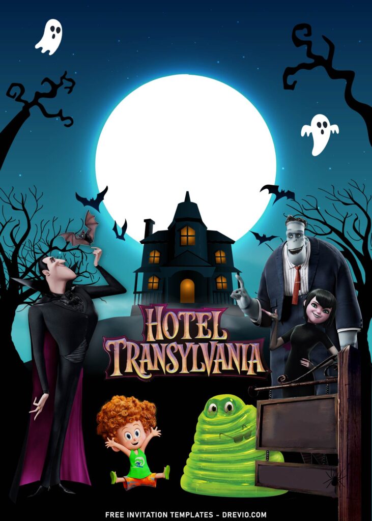10+ Hotel Transylvania Birthday Invitation Templates with Mavis and Dracula