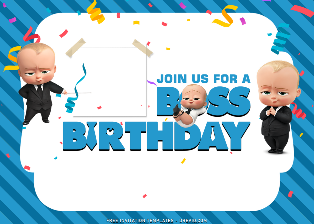 7+ Boss Baby Birthday Invitation Templates with cute baby boss