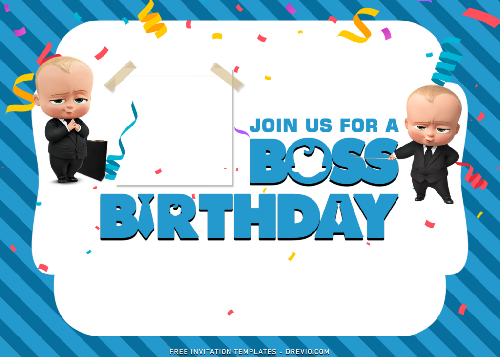 Invitation Template of 7+ Boss Baby Birthday Invitation Templates With Cute Triplets 1