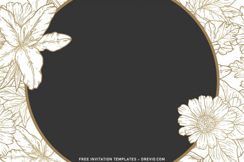 7+ Floral White And Gold Birthday Invitation Templates with beautiful sunflower