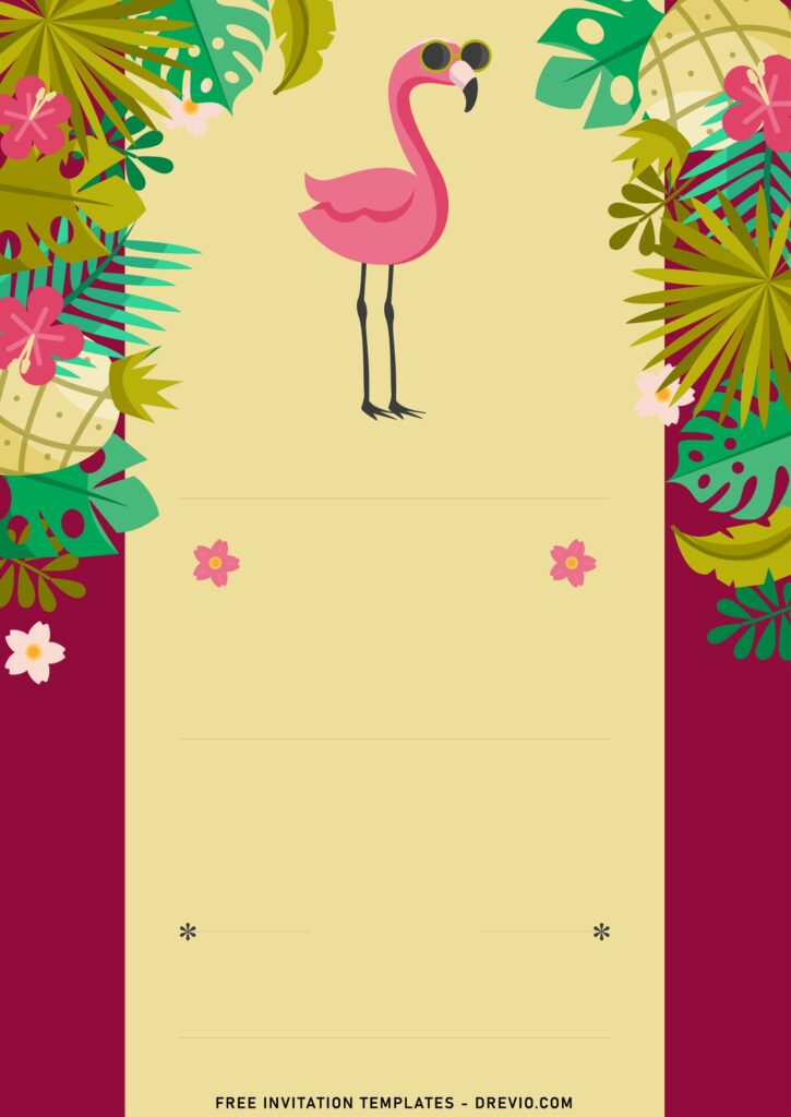 7+ Festive Summer Flamingo Birthday Invitation Templates with Boho chic flamingo