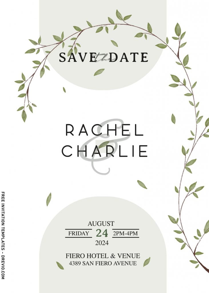 8+ Minimalist Eucalyptus Foliage Wedding Invitation Templates