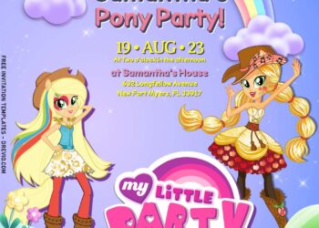 8+ Rainbow My Little Pony Birthday Invitation Templates