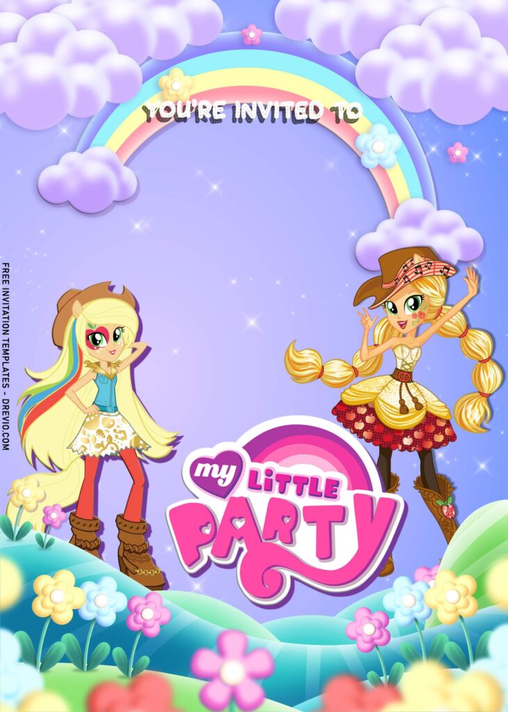 Invitation Template of 8+ Rainbow My Little Pony Birthday Invitation Templates 5