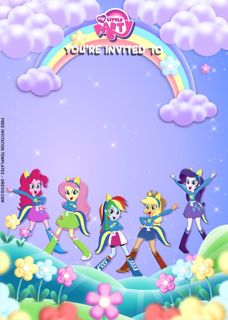 Invitation Template of 8+ Rainbow My Little Pony Birthday Invitation Templates 1