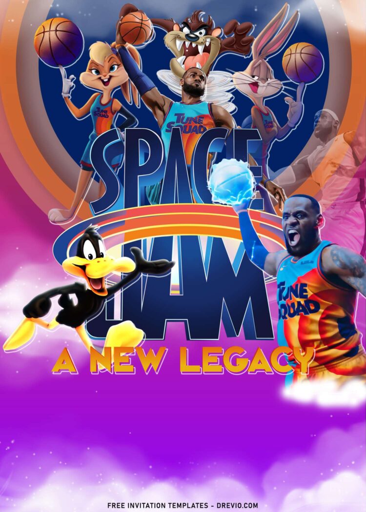 8+ Awesome Space Jam Birthday Invitation Templates With The Tunes ...