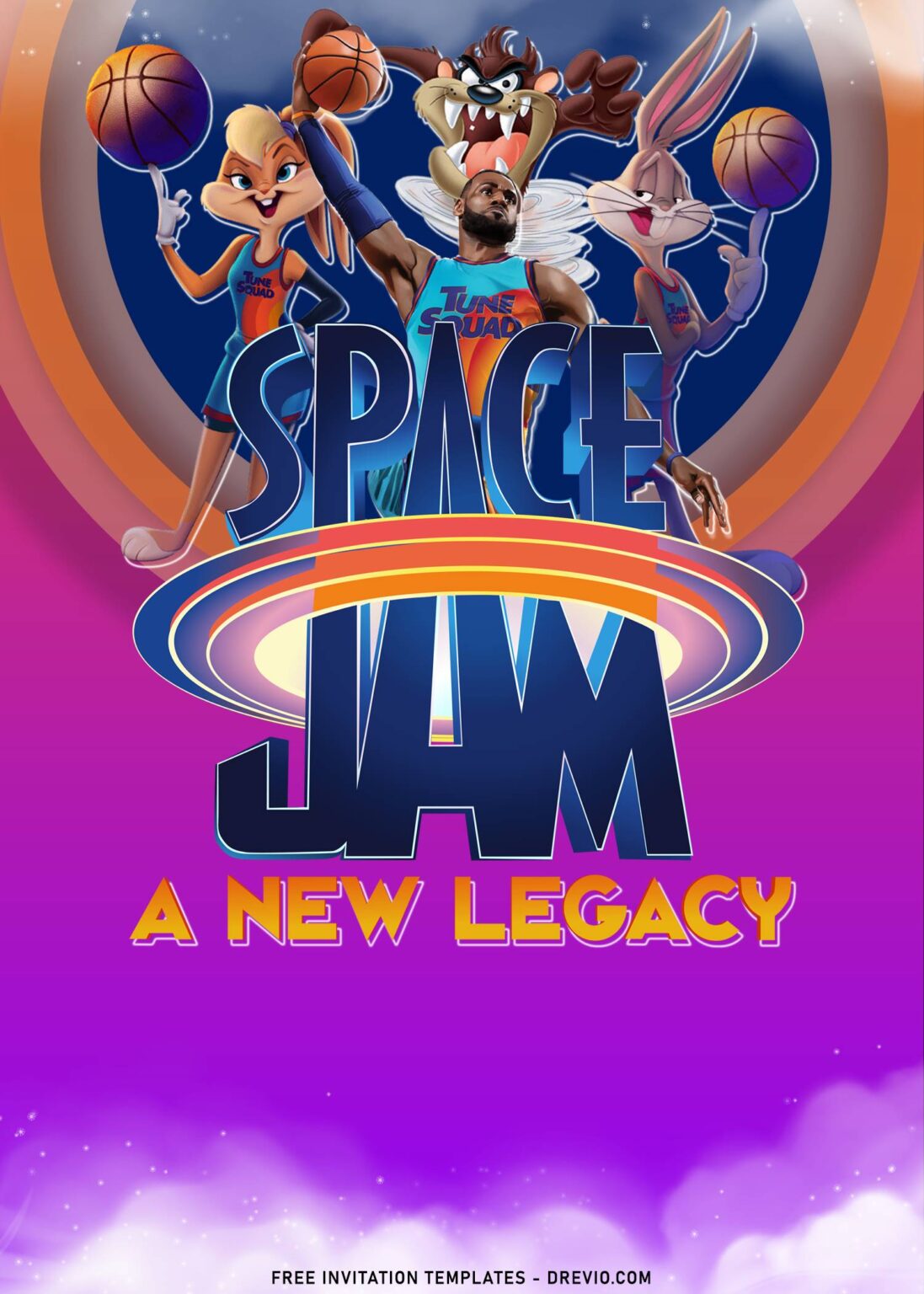 8+ Awesome Space Jam Birthday Invitation Templates With The Tunes