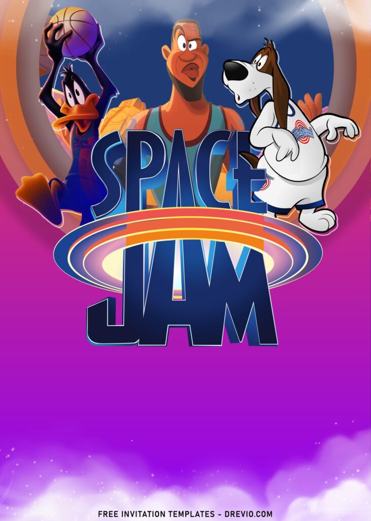 7+ Awesome Space Jam Birthday Invitation Templates With The Tunes with Banyard Dawg