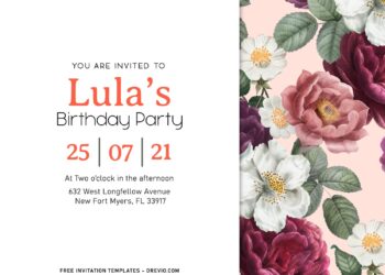 9+ Delicate Floral Pattern Birthday Invitation Templates
