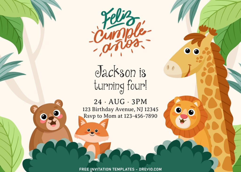 9+ Fun Jungle Birthday Party Invitation Templates