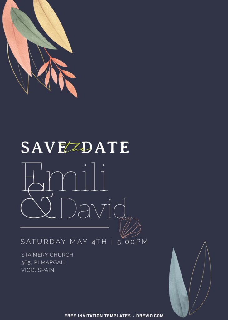 9+ Fall Leaf Wedding Invitation Templates