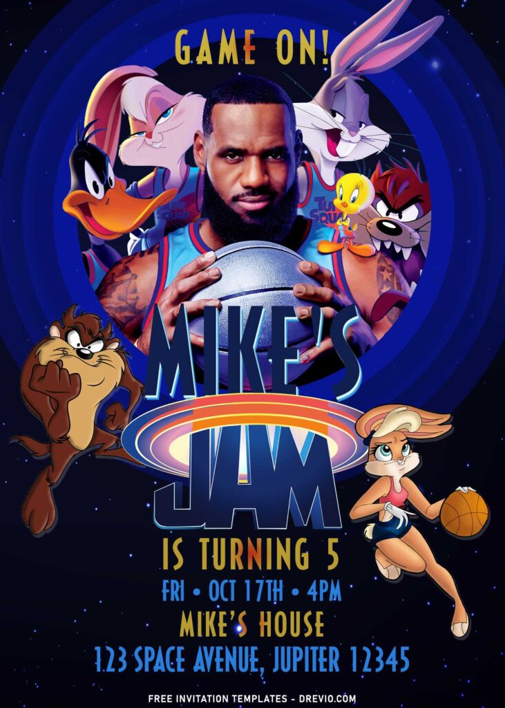 9+ Space Jam A New Legacy Birthday Invitation Templates Download