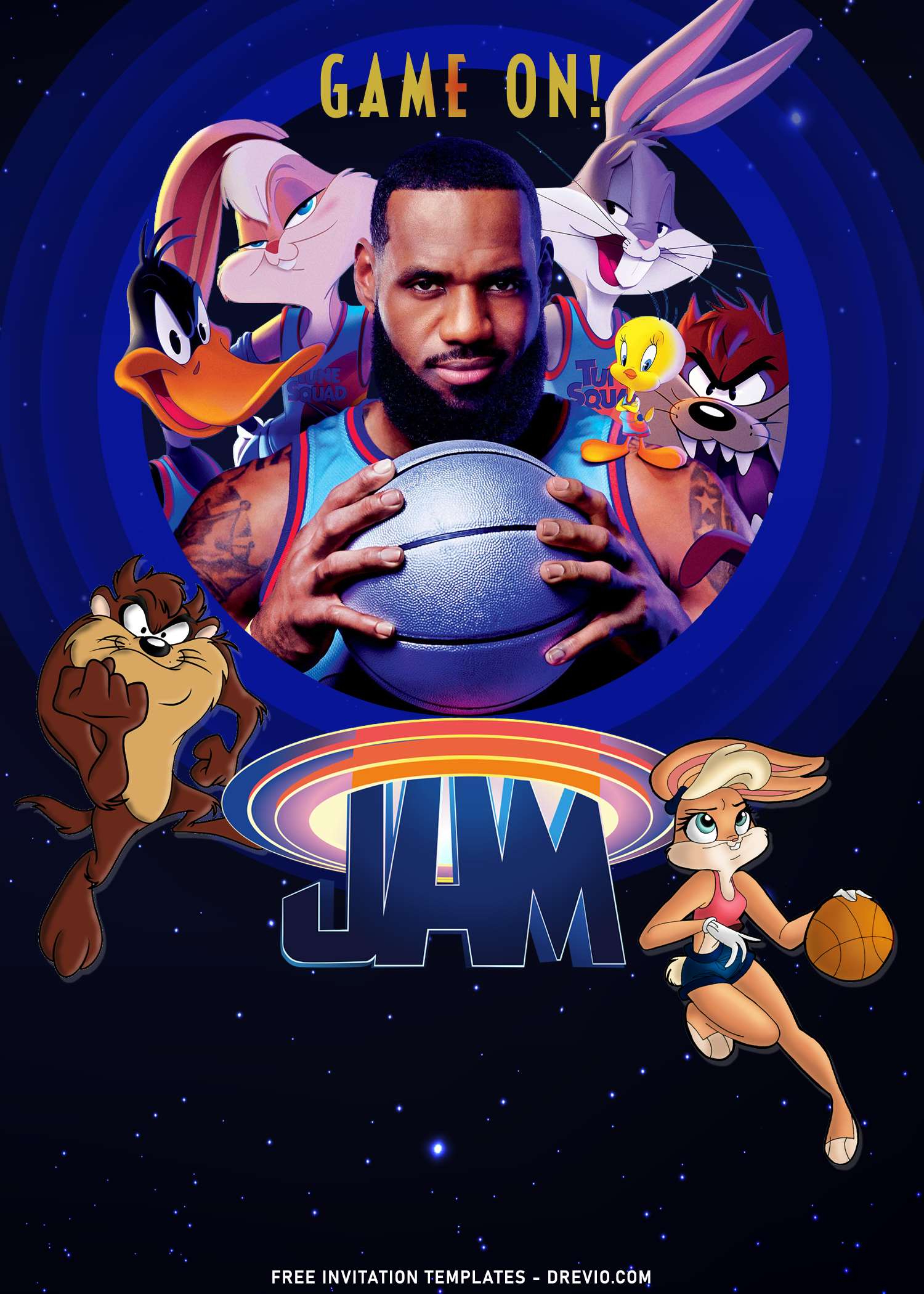 9-space-jam-a-new-legacy-birthday-invitation-templates-download