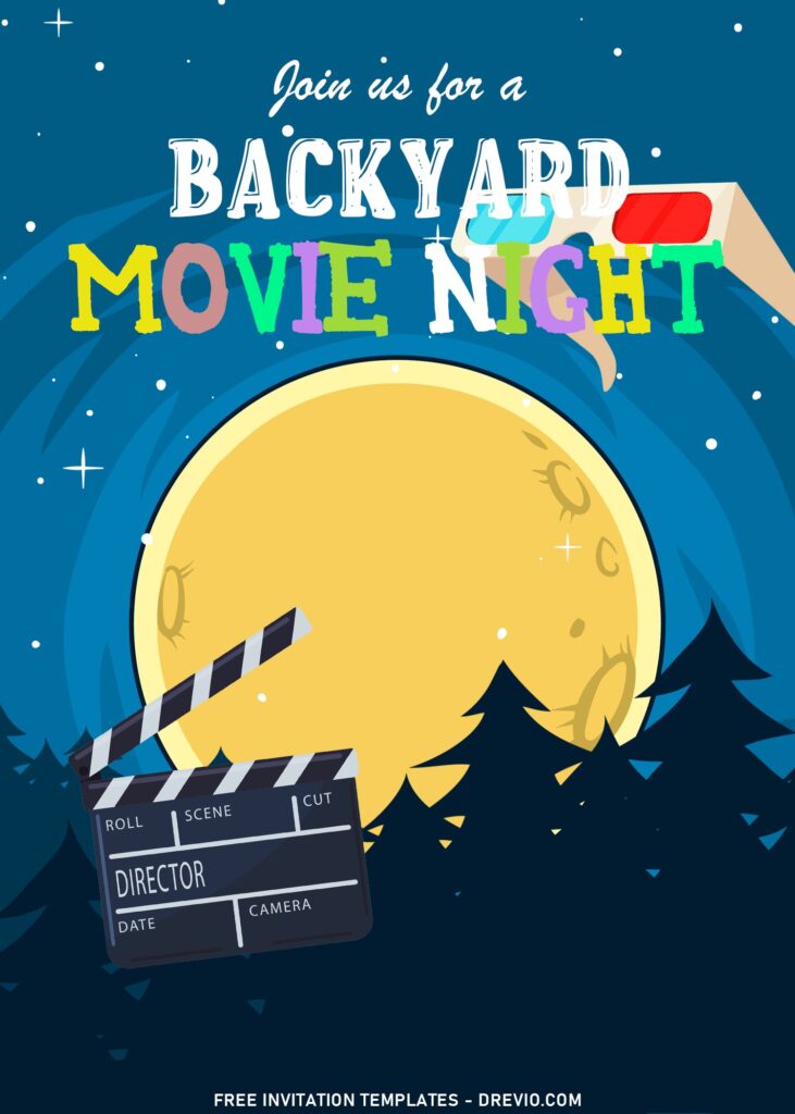 Invitation Template of 10+ Fun Backyard Movie Night Birthday Invitation Templates 4