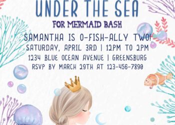 9+ Mermaid And Friends Birthday Invitation Templates