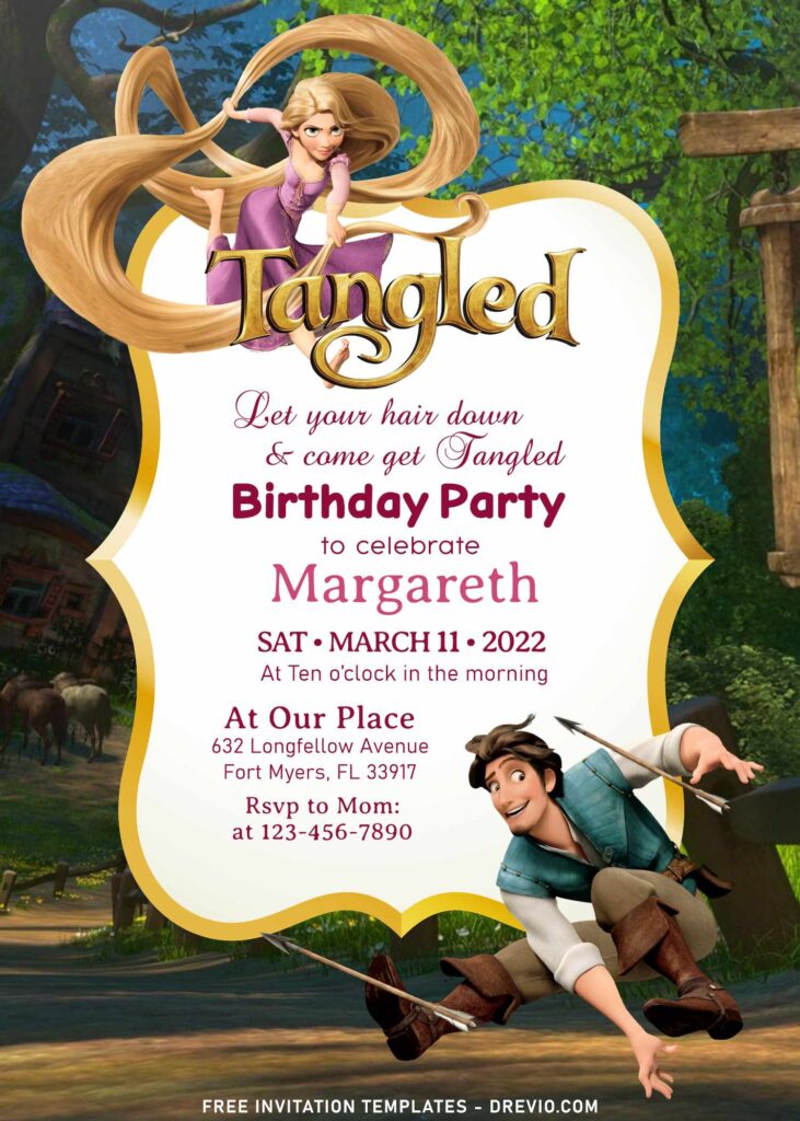 11+ Disney Tangled Birthday Invitation Templates