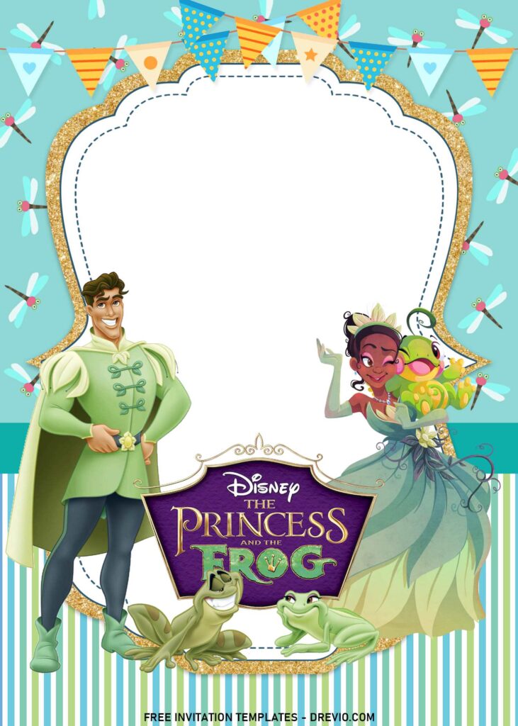 11+ Princess Tiana And The Frog Birthday Invitation Templates with Prince Naveen